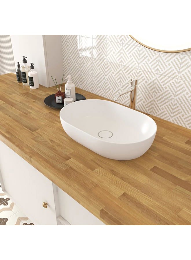 STICKEEP Butcher Block Contact Paper Self Adhesive Wood Wallpaper Peel and Stick Countertops Waterproof Light Wood Contact Paper for Cabinets Camper Kitchen Countertop Peel and Stick 17.71 x 118 in - Image 4