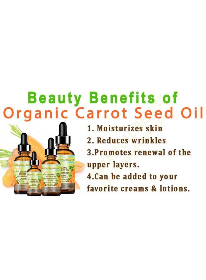 Botanical Beauty Organic Carrot Oil 100% Natural / Pure Botanicals / Cold Pressed Carrier Oil 1 Fl Oz 30 Ml For Face Body Hair And Nail Care - Image 5