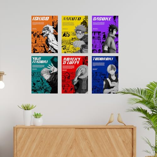 CodersParadise Paper Pack Of 6 - Anime Wall Posters 8X12 Inch (A4 Size) Included Glue Dots Wall Decor Posters Wall Art - Image 3