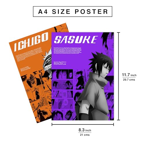 CodersParadise Paper Pack Of 6 - Anime Wall Posters 8X12 Inch (A4 Size) Included Glue Dots Wall Decor Posters Wall Art - Image 4