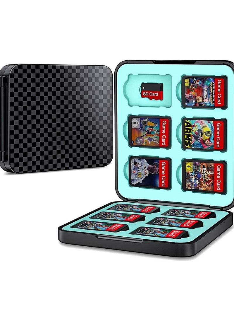 Generic - Switch Game Case Holder Compatible with for Nintendo Switch Games Card and Storage 12 Switch Game Cartridge, Protective Hard Shell, Soft Lining Rubber and Portable Switch Game Holder (Black) - Image 1