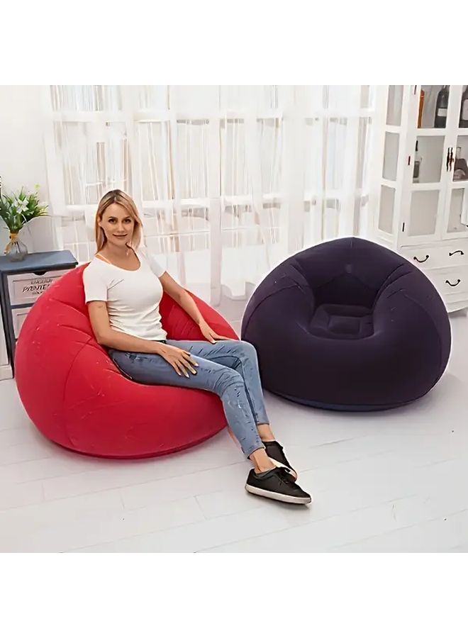 Navy Blue Comfortable Outdoor Inflatable Sofa Lazy Chair With Inflatable Mattress Easy To Inflate No Charging Required Suitable For Outdoors And Bedrooms - Image 1