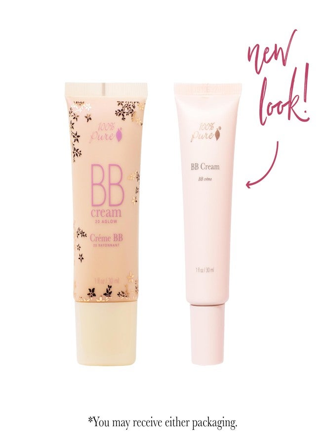 100 % Pure 100% PURE BB Cream Shade 20 Aglow Full Face Coverage Skin Care & Glow - All-In-One Primer Concealer & Foundation Makeup - Shimmery, Dewy Youth Medium Color w/Warm Undertone - Vegan - 1 Fl Oz - Image 4