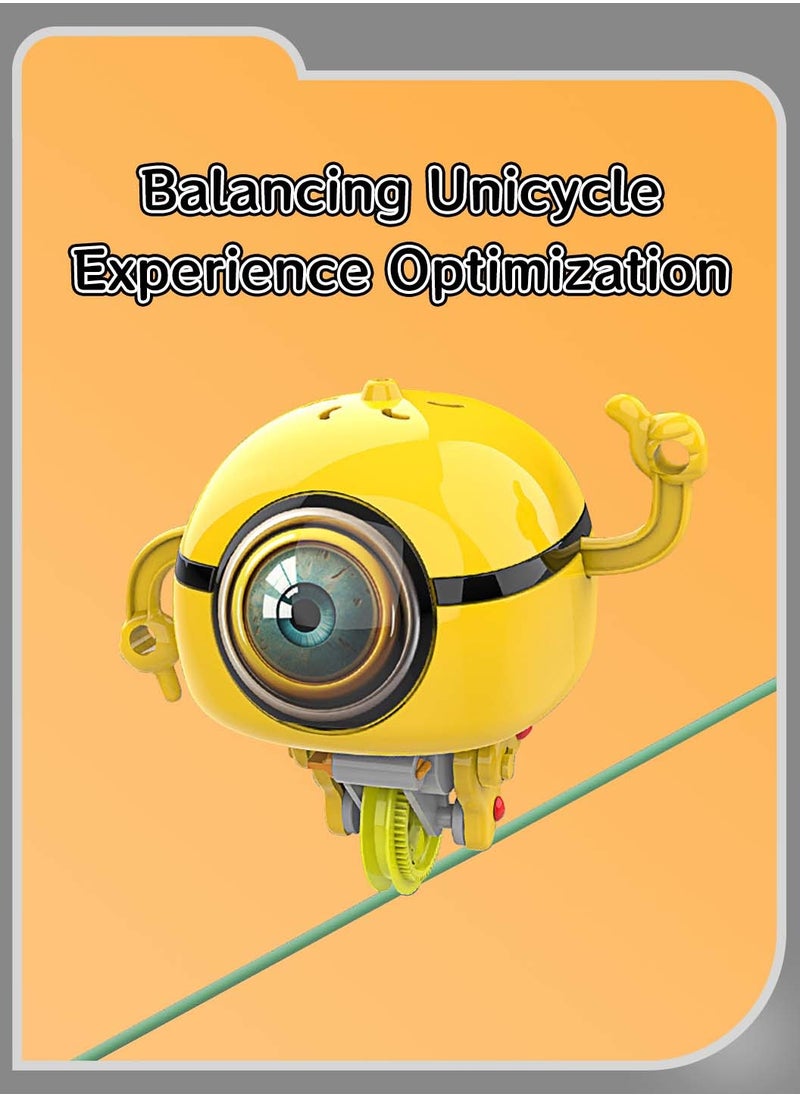 Moovant Tumbler Unicycle Toy & Spinning Top Toy Self-Balance Car Unicycle Toy, Physics Learning Gyroscope Science Teaching Basic Unicycle Bullet Toy, Pedal Unicycle Tightrope Electric Toy, Bullet Train Style  - Image 3