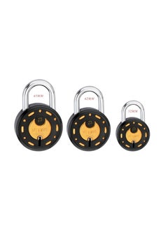ONEPRO Onepro Padlock Combination Series Active Gold Black Finish with 9 Keys Lock and Keys for Home Door Shutter Shop Main Gate  - Image 2
