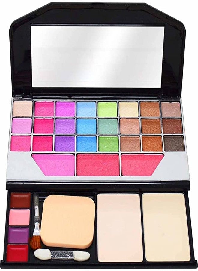 Glowhouse FACE MAKEUP COMBO (TYA 6155 MAKEUP KIT + 5 PC MAKEUP BRUSH+ 2 KAJAL + LIQUID EYE LINER + 36H EYE LINER + MASCARA + 6 PC PUFF + RED EDITION 5 IN 1 LIPSTICK + NUDE EDITION 5 IN 1 LIPSTICK)) - Image 2