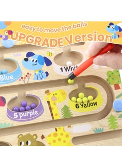 Generic Magnetic Animal Color and Number Maze - Montessori Board Toys for Kids Age 3+ reschooler Educational Counting Matching Wooden Activity Board Fine Motor Skills Learning Activity Development Boys Girls  - Image 5