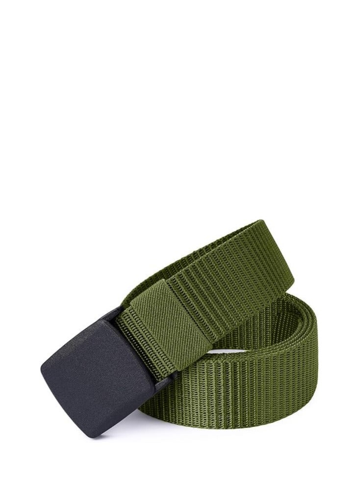 Tango Men's Nylon Tactical Belt - Webbing Canvas, Military Belt With Plastic Buckle - Adjustable Strap To Make Comfortable Fit. (Green Black) - Image 2
