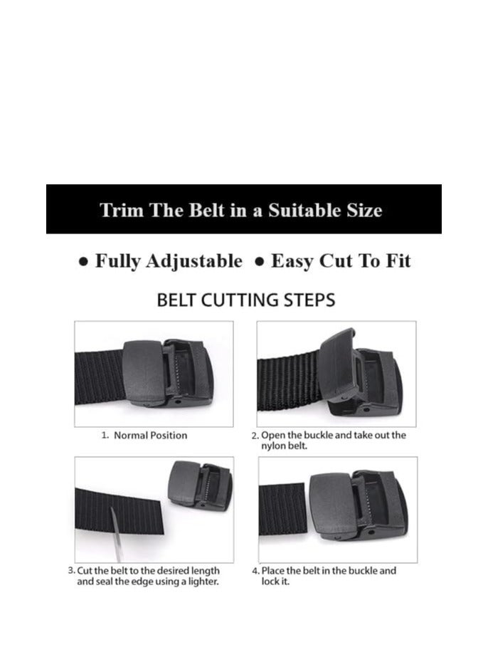 Tango Men's Nylon Tactical Belt - Webbing Canvas, Military Belt With Plastic Buckle - Adjustable Strap To Make Comfortable Fit. (Green Black) - Image 5