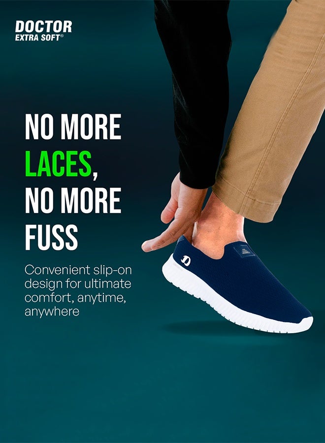 DOCTOR EXTRA SOFT Men’s Memory Foam Running & Walking Shoes | Lightweight Sports, Gym, Training, Jogging Loafers | Breathable Slip-On Casual Sneakers for Men & Boys – D-2002 - Image 5