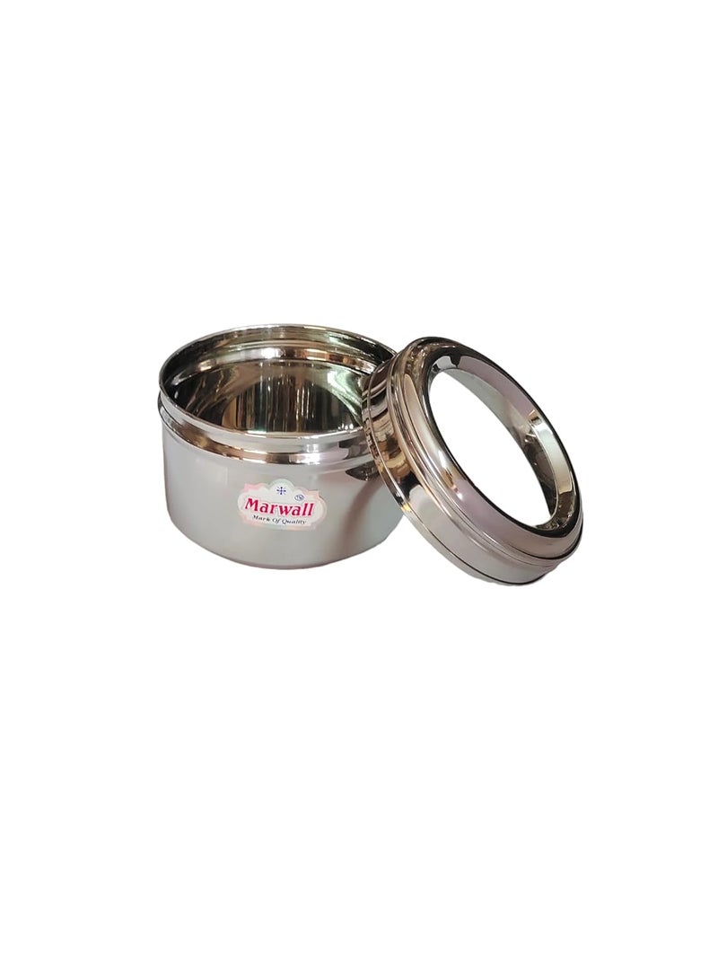 MARWALL Premium Stainless Steel See Through Food Storage 4Pcs Container Set with Lids Ideal for Home Kitchen100ml200ml300ml400ml - Image 3