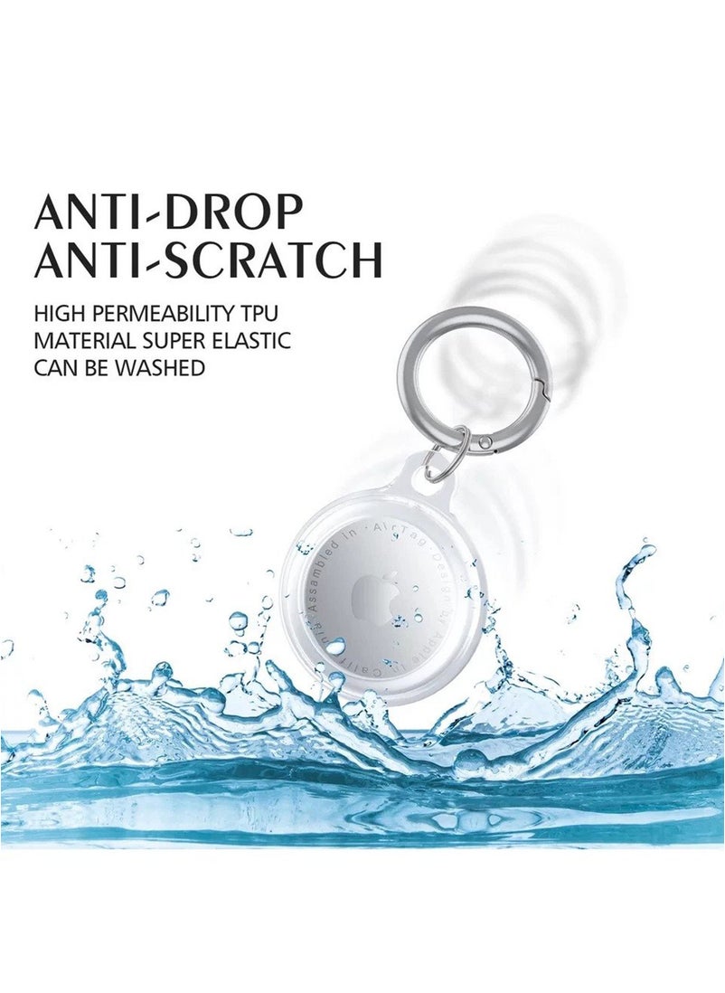 BSNL - BSNL Transparent TPU Case for Airtag Protection Case Locator Silicone Protector Anti-lost Device Keychain Shell For Apple Airtags Transparent - Image 1