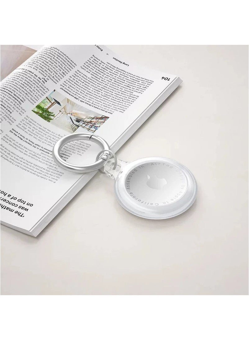 BSNL - BSNL Transparent TPU Case for Airtag Protection Case Locator Silicone Protector Anti-lost Device Keychain Shell For Apple Airtags Transparent - Image 1