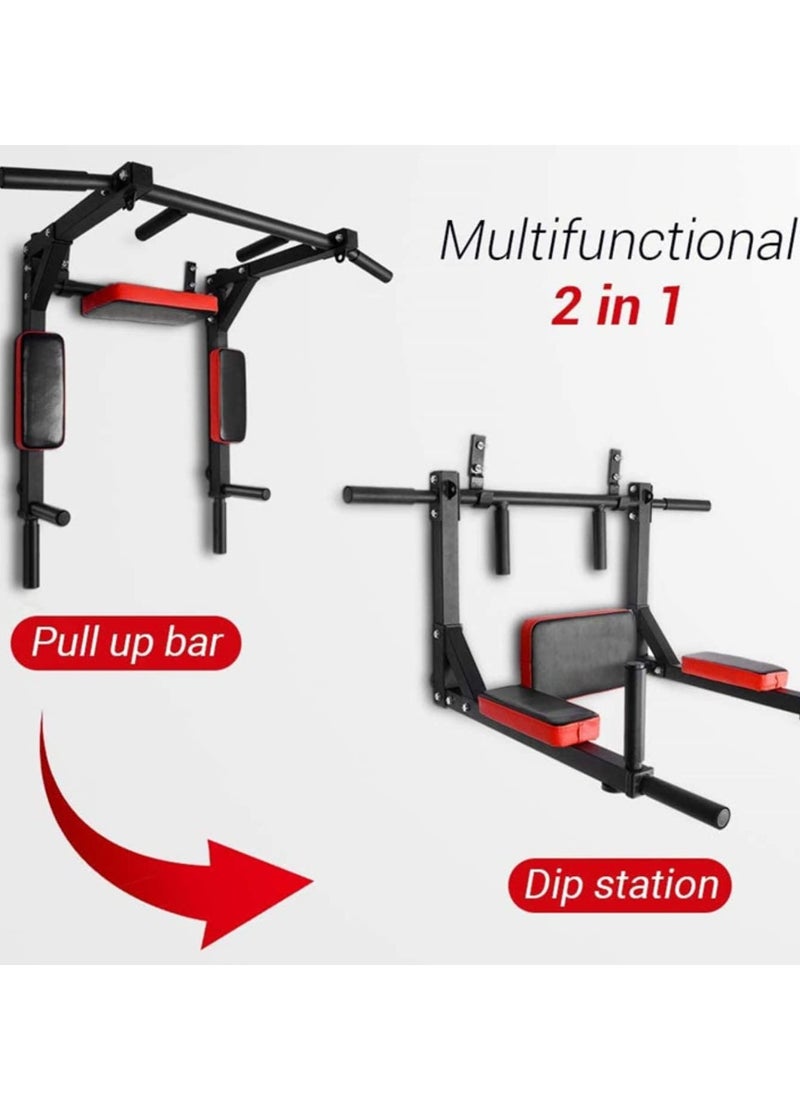 Maston Multifunction Wall Mounted Bar For Pull Up, Chin Up and Dip Station Power Set Training Equipment Fitness and Strenght For Home & Gym Workout  - Image 2