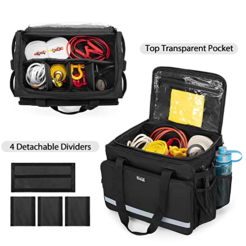 samdew Large Recovery Gear Bag, Recovery Equipment Bag for Offroad Gear Kit, Recovery Gear Box for Tire Repair Tools, Bag for Tow Straps, Shackles & Towing Accessories for Vehicle or Trucks, Bag Only - Image 2