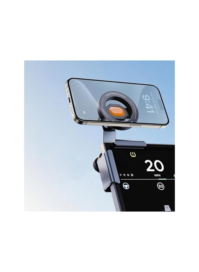 Green Tiger Magnetic Phone Mount, Dashboard Phone Holder, 360 Degree Rotating Auto Cradle Stand for Energy Vehicles, SUVs, and Trucks, Space Saving Compact ABS Alloy Design - Image 2