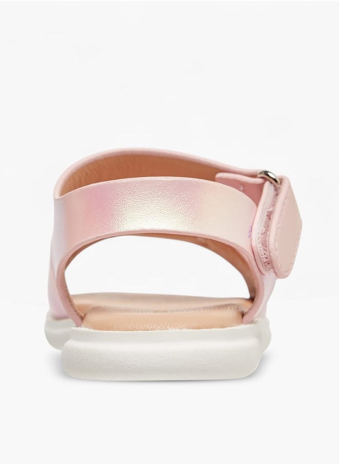 Flora Bella By Shoexpress Girls Embellished Strap Sandals With Hook And Loop Closure  - Image 4