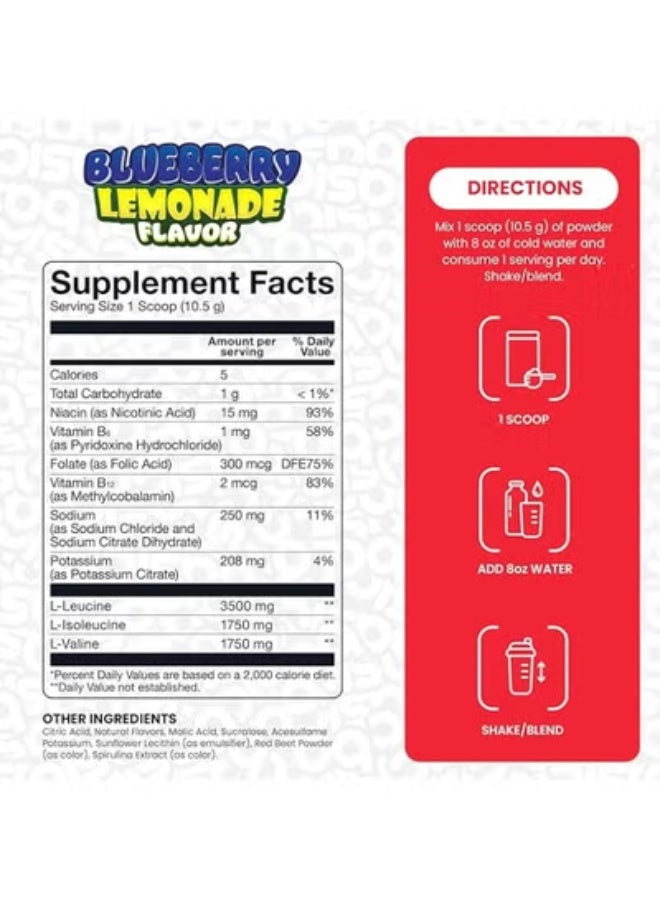 Basic Supplement BCAA Powder, Instantized Formula with 7g BCAAs, 2:1:1 Ratio, 450mg of Electrolytes, Sugar-Free, Vegan, Gluten-Free, Supports Muscle Recovery (630g) - Image 5