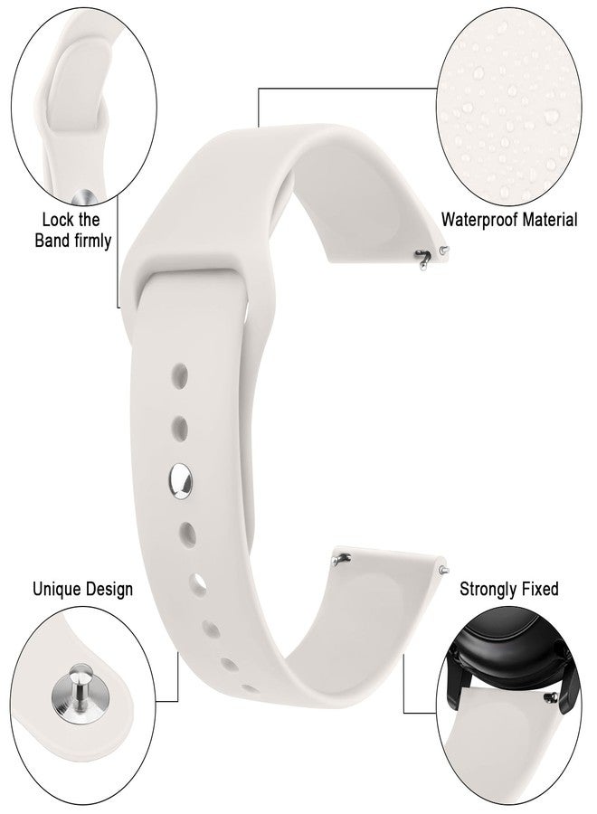 Meliya Bands for Coros Pace 2/ Apex 42mm/ Apex 2 Watch Bands, Soft Silicone Sport Strap Replacement Band for Coros Pace 2 Smart Watch (Starlight+MilkTea+SmokeViolet) - Image 2