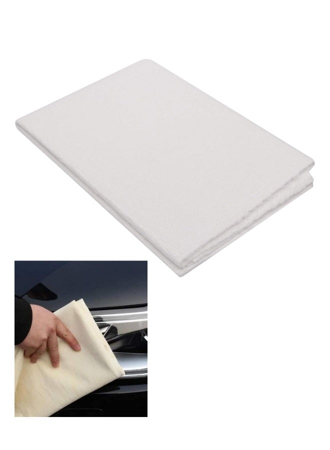 فوطة تجفيف سيارة احترافية فاخرة من المايكروفايبر، فائقة الامتصاص بتقنية تويستد لووب، تجفيف خالٍ من الخطوط والخدوش للسيارات 50 × 40 سم (أبيض) - Image 1