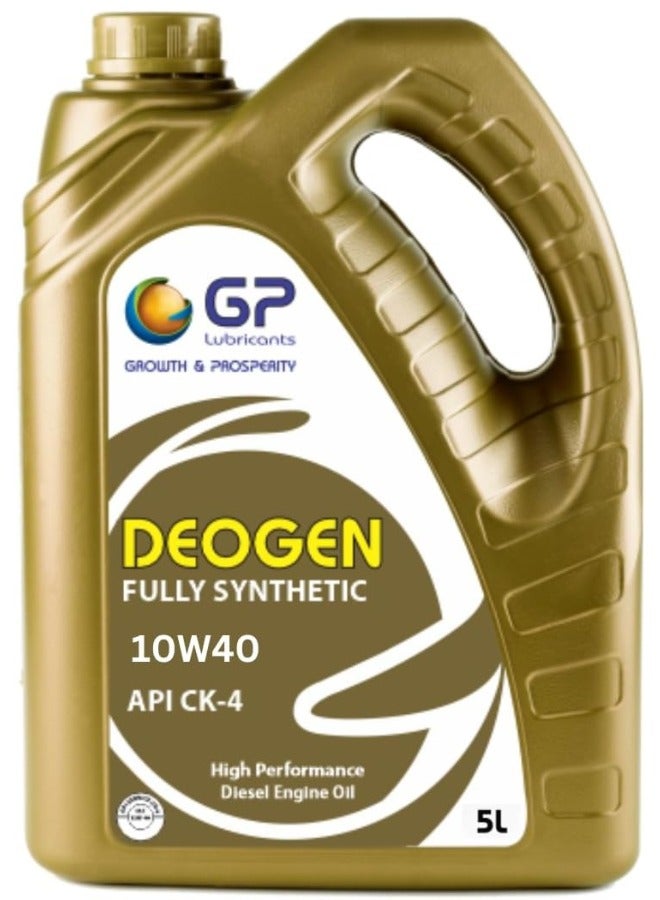 DEOGEN Fully Synthetic Diesel Engine Oil, 10W40, API CK-4, 5L