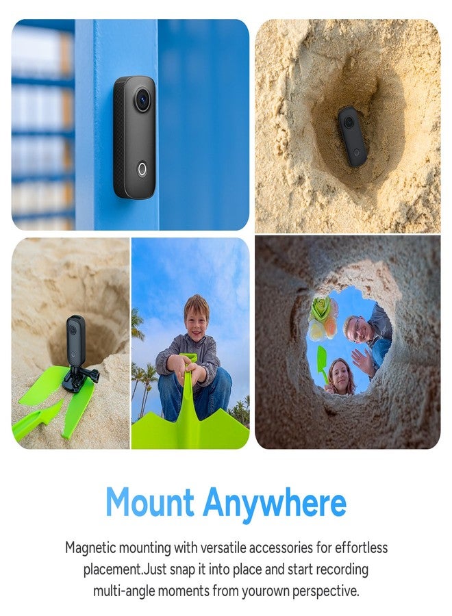 SJCAM C100PRO 4K Thumb Body Camera Standard Combo,2.5H Power,32g Light-Weight POV Camera with EIS stablization,Magnetic Wearable Action Cam for Travel,30m Waterproof Underwater,Black - Image 5