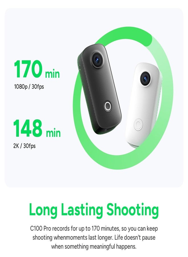SJCAM C100PRO 4K Thumb Body Camera Standard Combo,2.5H Power,32g Light-Weight POV Camera with EIS stablization,Magnetic Wearable Action Cam for Travel,30m Waterproof Underwater,Black - Image 3