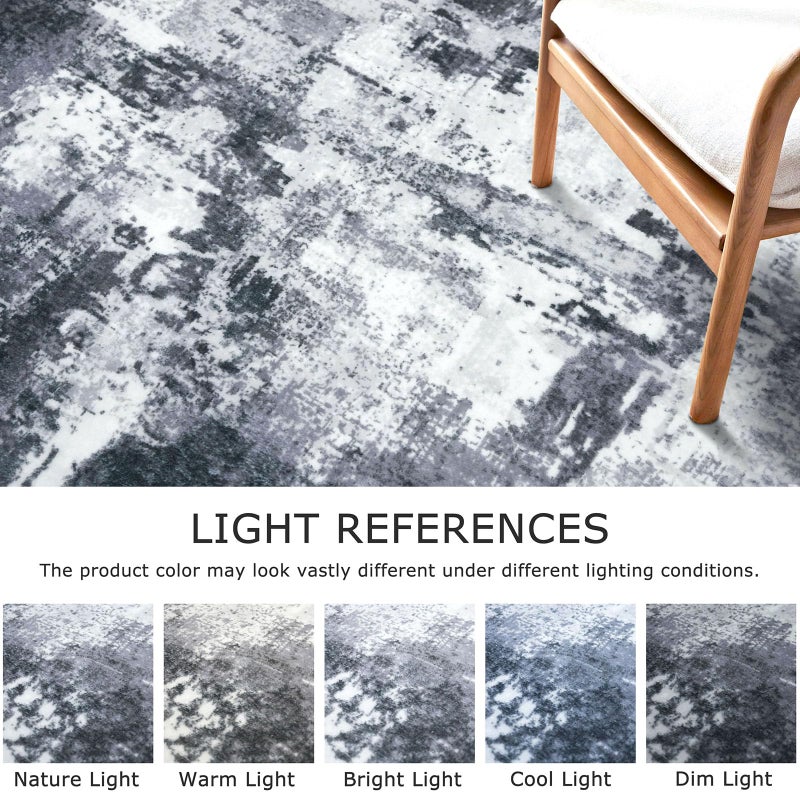 KOZYFLY 2x3 Rug Non-Slip Small Area Rug Abstract Machine Washable Indoor Front Door Mat Modern Rug for Entryway, Throw Rug with Low Pile Small Carpet for Bedroom, Living Room, Bathroom - Image 3