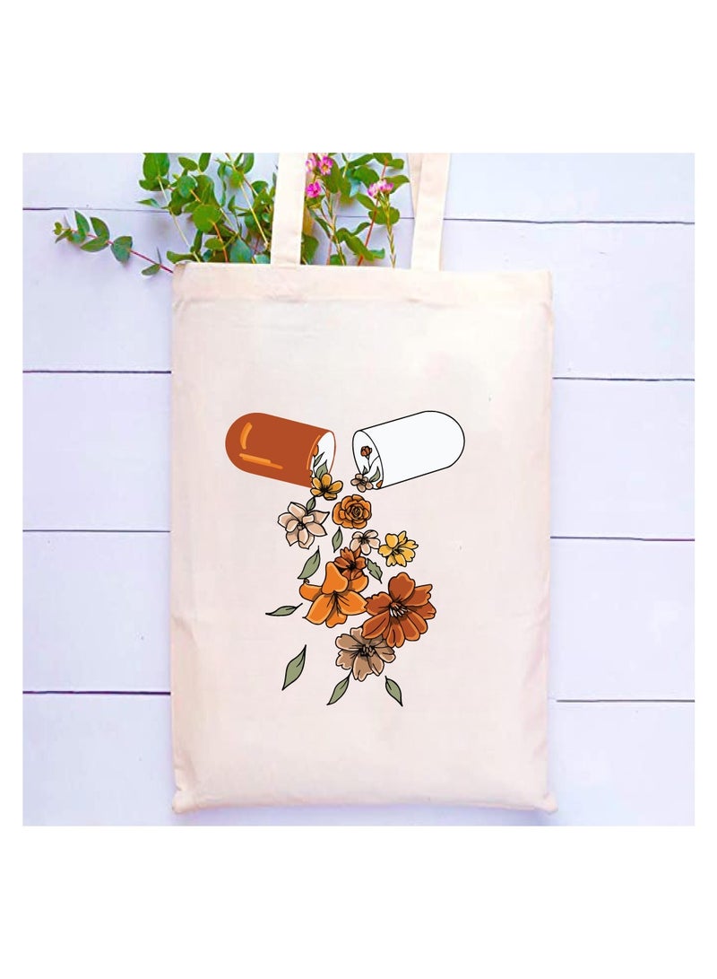 PRINTSHOP4ME Pharmacist Day Appreciation Canvas Tote Bag - Celebrating the Pharmacists Day - Shopping and Party Bag for Pharmacist Students - Teachers - Image 2