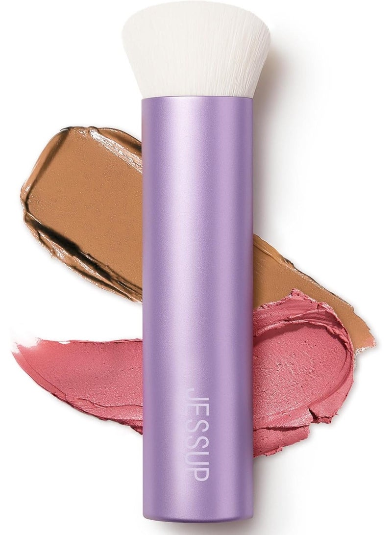 Jessup Foundation Brush for Liquid Makeup, Face Kabuki Makeup Brush for Contour Powder Blush and Bronzer, Ultra-Soft Fiber Perfect for Blending Liquid AS003 - Image 1