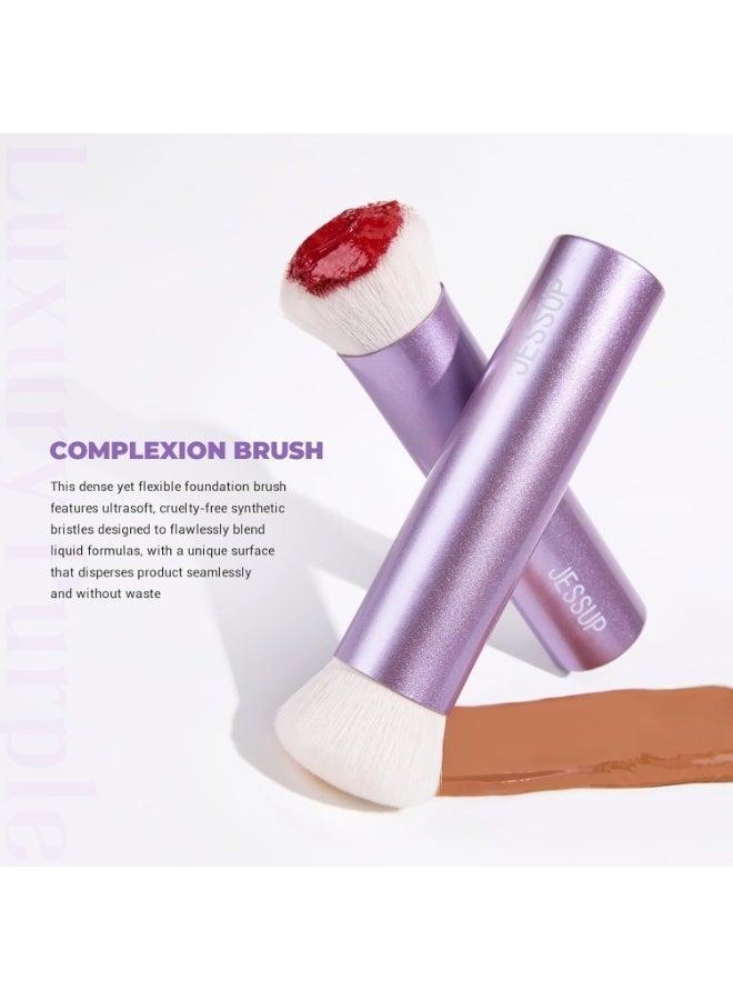 Jessup Foundation Brush for Liquid Makeup, Face Kabuki Makeup Brush for Contour Powder Blush and Bronzer, Ultra-Soft Fiber Perfect for Blending Liquid AS003 - Image 3