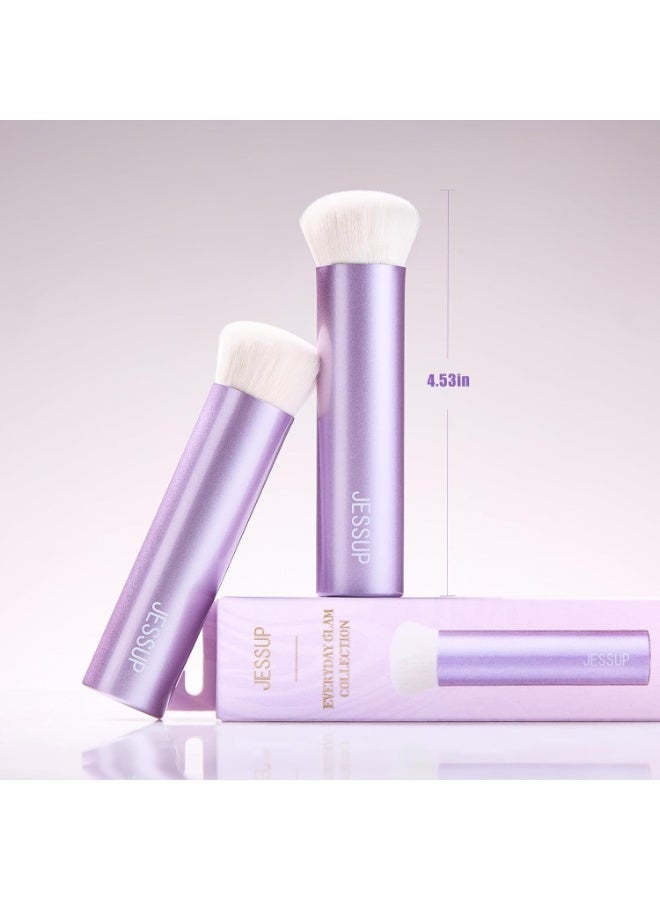 Jessup Foundation Brush for Liquid Makeup, Face Kabuki Makeup Brush for Contour Powder Blush and Bronzer, Ultra-Soft Fiber Perfect for Blending Liquid AS003 - Image 4