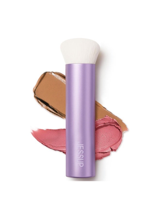 Jessup Foundation Brush for Liquid Makeup, Face Kabuki Makeup Brush for Contour Powder Blush and Bronzer, Ultra-Soft Fiber Perfect for Blending Liquid AS003 - Image 5