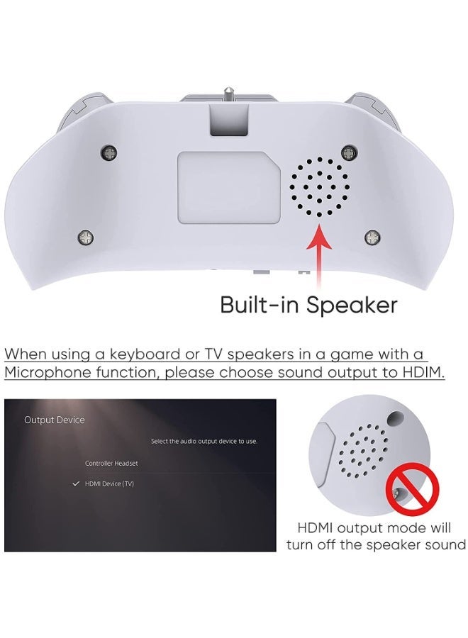 Wireless Keyboard for PS5 Controller, Bluetooth 3.0 Mini Portable Chatpad with Built-in Speaker & 3.5mm Audio Jack - Image 2