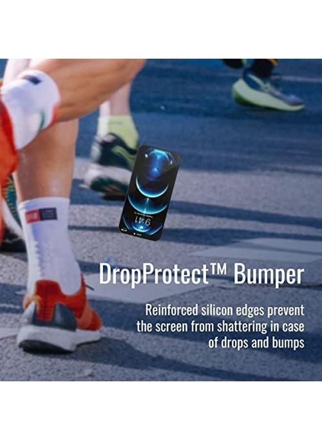 erorex Privacy Glass Screen Protector For Iphone 12 Clear Anti Spy 3D Tempered Glass Screen Guard With Built In Silicone Bumper Aegis I12 - Image 2