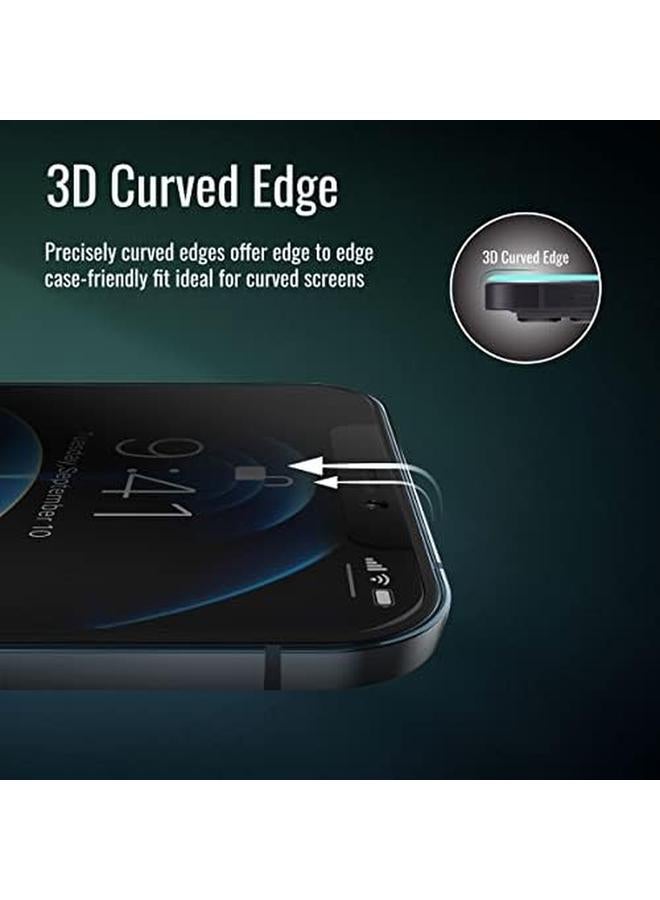 erorex Privacy Glass Screen Protector For Iphone 12 Clear Anti Spy 3D Tempered Glass Screen Guard With Built In Silicone Bumper Aegis I12 - Image 4