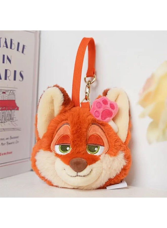 زوتوبيا نيك وايلد أفخم محفظة نسائية للعملات المعدنية المفاتيح الساحرة الثعلب تصميم لينة فروي المواد متعددة الوظائف معلقة زخرفة للعملات بطاقات وجمع المشجعين - Image 4