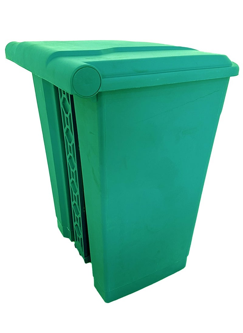 AKC - AKC Step Trash Bin | Plastic Matte Finish | Functional Waste & Garbage Waste Bin | Suitable For Homes, Villas, Large Areas & Communal Spaces | Green | 68 Liters - Image 1
