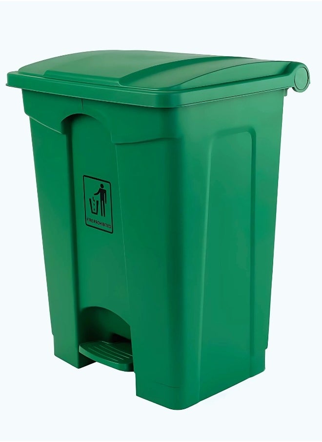 AKC - AKC Step Trash Bin | Plastic Matte Finish | Functional Waste & Garbage Waste Bin | Suitable For Homes, Villas, Large Areas & Communal Spaces | Green | 68 Liters - Image 1
