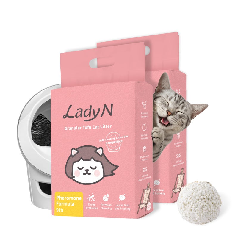 Lady N Cat Attract Tofu Cat Litter Calming Compatible with AutoBox 18lb - Image 3