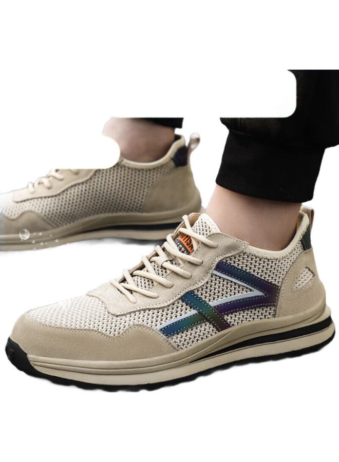 Fumer Safety Shoes For Men, Summer Breathable Odor-Resistant Steel Toe Cap Anti-Smashing Anti-Puncture Wear-Resistant Work Safety Shoes 1158Dt Size 44 - Image 2