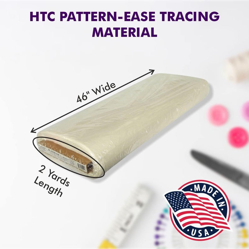Superpunch Pattern-Ease Tracing Material, Tracing Paper for Sewing Patterns - 46 Inches X 5 Yard, HTC3100-1 Pattern Drafting Paper for Embroidery, Nonwoven Light Interfacing Stabilizer - Made in USA - Image 2
