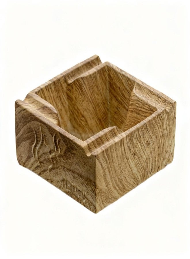 CUIYKAI Ashtray for Outside Patio, Large Fantasy wood Color Cement Ashtray, Size 5"X5"2.2" for Home, Coffee Bars, and Patios - Image 1