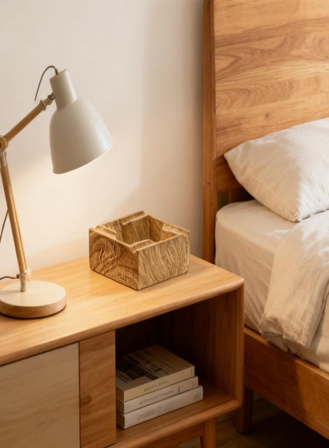 CUIYKAI Ashtray for Outside Patio, Large Fantasy wood Color Cement Ashtray, Size 5"X5"2.2" for Home, Coffee Bars, and Patios - Image 3