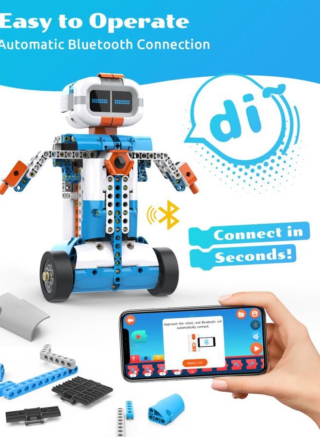 Whalesbot مجموعة الروبوت مint E7 Pro 12 في 1 للأطفال من 8 سنوات، برمجة سكراتش والتطبيق، روبوت كتلة ممتع، لعبة تحكم عن بعد (الإصدار الألماني) - Image 3