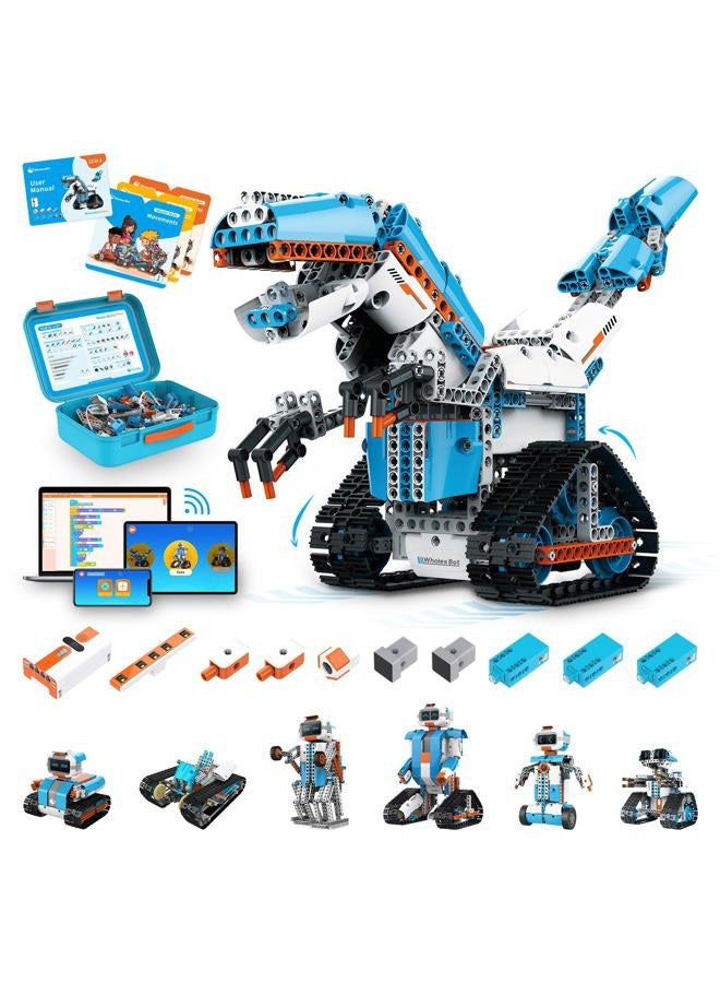 Whalesbot مجموعة الروبوت مint E7 Pro 12 في 1 للأطفال من 8 سنوات، برمجة سكراتش والتطبيق، روبوت كتلة ممتع، لعبة تحكم عن بعد (الإصدار الألماني) - Image 1