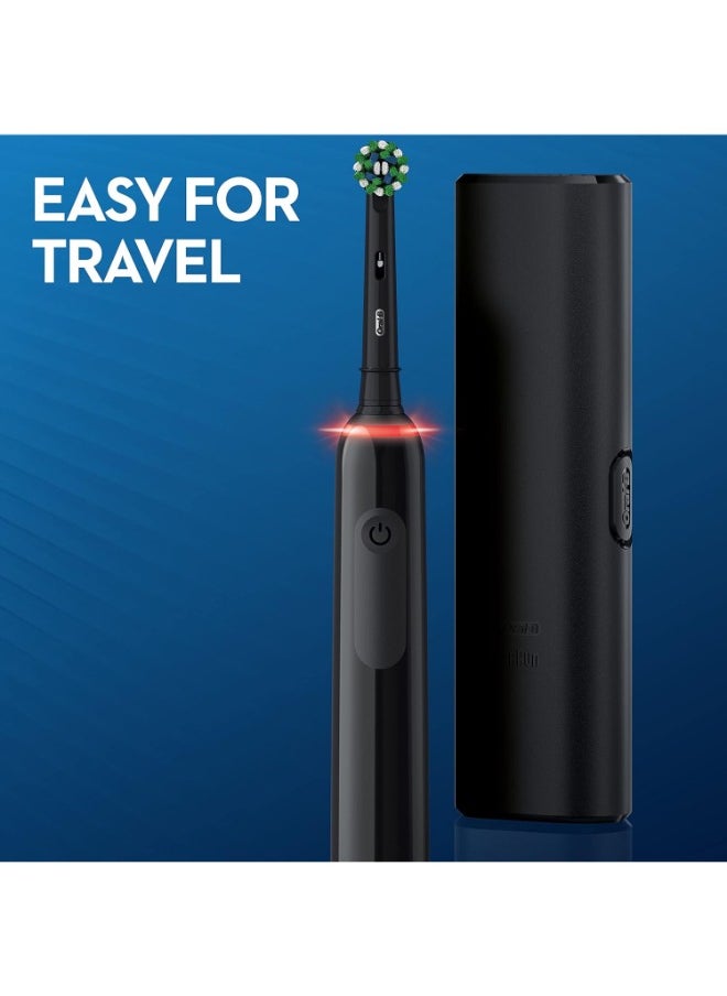Oral-B - Pro 3 3000 Electric Rechargeable Toothbrush, 3 Modes, 1 Handle + Travel Case, Black - Image 1