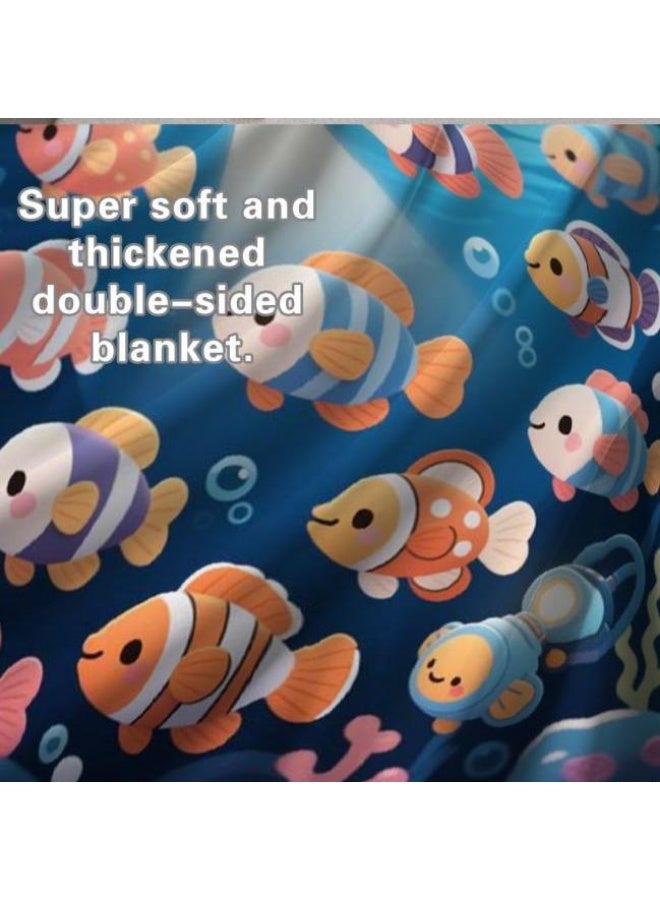 general Children's or student cartoon flannel thin blanket (warm and comfortable, suitable for sleep, games) 100cm*150cm - Image 5