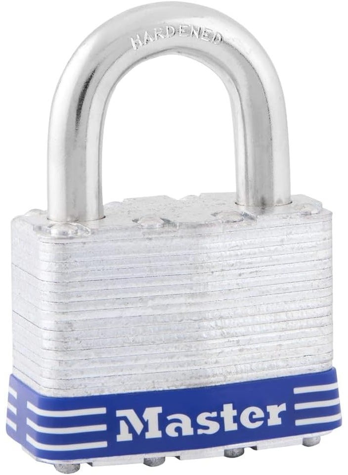 Master Lock 5D Outdoor Padlock with Key, 1 Pack, Silver - Image 1