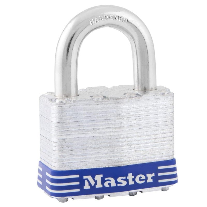 Master Lock 5D Outdoor Padlock with Key, 1 Pack, Silver - Image 1
